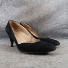 Pappagallo Shoes Womens 6.5 Pump Heel Fashion Leather Formal Classic Black Retro
