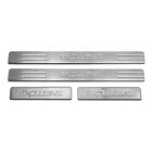 Door Sill Scuff Plate Scratch Protector for Jeep Exclusive Steel Silver 4 Pcs (For: More than one vehicle)