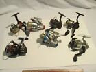 SPINNING REEL MIXED LOT OF 7 AS IS FOR PARTS NOT WORKING