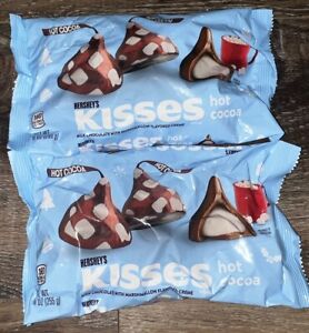 Hershey's Kisses ~ Hot Cocoa Milk Chocolate Candy 9 oz, 07/2024 ~ 2 Bags