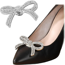 1 Pair Rhinestone Shoe Clips Detachable Bow Heels Accessories Shoe Charms