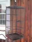 ANTIQUE WOODEN BIRD CAGE   GREAT  LOOKING WITH A FAKE BIRD reduced ! again!