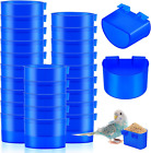 Suclain 30 Pcs Cage Cups Bird Feeders Chicken Water Feeder Bunny Food Bowl Plast