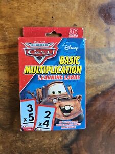 Disney Pixar Cars Basic Multiplication Learning Cards Pocket Flash Cards 2008