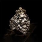 Men's Silver Gold.Alloy, Wedding Ring,Lion.Head CROWN.6-14 Gift