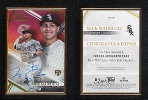 2021 Topps Gold Label Framed Auto Nick Madrigal #FA-NM Rookie Auto RC