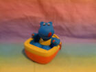 ToySmith Mini Row Boat Bath Toy Blue Hippo