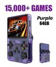 R36S Retro Handheld Video Game Console 3.5 Inch Screen 15,000+ Games - Purple