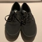 Men's Size 11.5 - VANS All Black Low Top Skate Casual Shoes [I3]