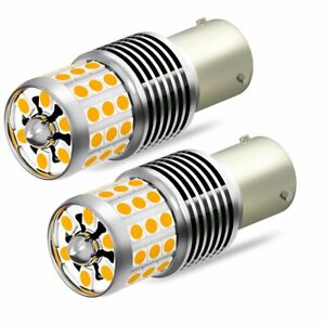AUXITO BAU15S 7507 Amber LED Anti Hyper Flash Turn Signal Light Bulbs Canbus EOE