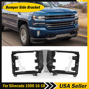 Bumper Side Bracket For 2016-2018 Chevrolet Silverado 1500 Pair Front Outer