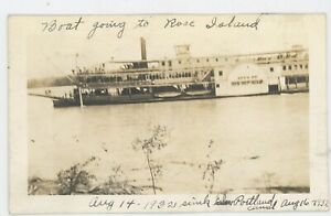 Vintage Photo Memphis Riverboat Cruising Marina Rose Island Monroe TN 1930s