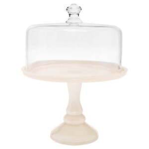 The Pioneer Woman Timeless Beauty10-inch Cake Stand with Glass Cover, Milk White