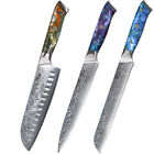 3x TURWHO Kitchen Knife Set Japanese VG10 Damascus Steel Knife With Resin Handle