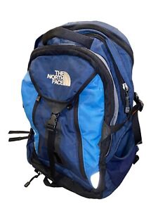 The North Face Mens Backpack Surge Camping Hiking Pockets Blue