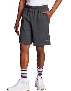 Champion Men's Shorts Pockets Authentic Cotton 9-Inch Gym Workout Warm Jersey