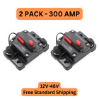 2 PACK 300 Amp Waterproof Circuit Breaker Auto/Boat/Solar 12-48V DC Manual Reset