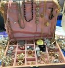 Jewelry Lot With Jewelry Box All Vintage Some Signed Good Condition