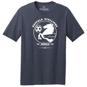 Buffalo Stallions 1979 Logo MISL Soccer TRI-BLEND Tee Shirt