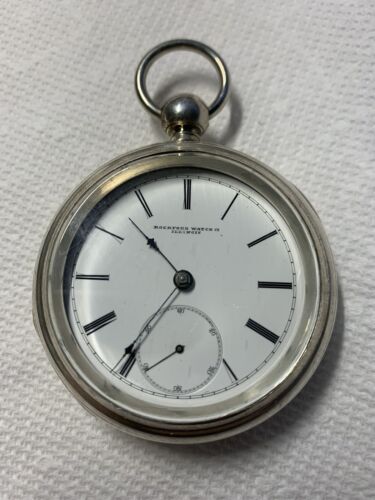 Rockford Early 15 Jewels KW Key Wind Pocket Watch Coin Silver Case S/N 5612