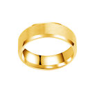 8MM Stainless Steel Men Women Wedding Engagement Black Plated Gold Ring Band US