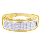 Simulated Diamond Wedding Band Ring 18K Yellow Gold Plated
