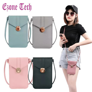 Women Leather Wallet Touch Screen Cell Phone Purse Crossbody Shoulder Strap Bag