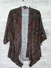 Scully Open Front Blouse Drape Top Western Sz Small S Feathers