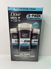 Dove Men+ Care Clean Comfort 72H Protection Deodorant 3 oz, 3 Pack. NEW