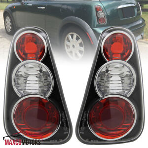 Black Tail Lights Fits 2002-2004 Mini Cooper Rear Brake Signal Lamps Replacement (For: More than one vehicle)