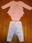 Carter's Child of Mine Baby Girl Unicorn Dress Skirt & Pants Set Size 3-6 Months
