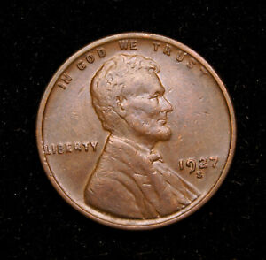 1927-S Lincoln Wheat Cent  VF