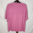 Sag Harbor women's size 3X mock neck sweater pink color short sleeves