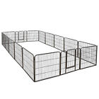 Metal Pet Dog Playpen 16 Panels Large Dog Fence Kennel Playpen Outdoor