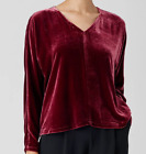 Eileen Fisher ~ Velvet V-Neck Top ~ Size XXS New $278