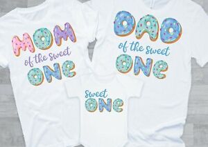 Donut Custom Birthday Shirt, Sweet One Family Shirts For Birthday Party