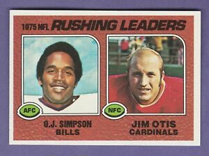 New Listing1976 Topps NFL Rushing Leaders Football Card #203  O.J. Simpson HOF  Jim Otis