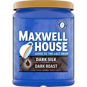 Maxwell House Dark Silk Dark Roast Ground Coffee 37.7Oz Canister Taste Delicious