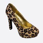 Mossimo Cheetah Leopard Platform Heels Shoes Animal Print 8 Party Vegas Holiday