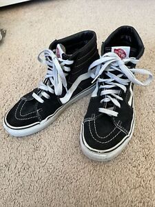 VANS Off the Wall Suede High Top Skate Shoes Black Size 6.5