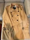 New with Tag Burberry Men Kensington Mid Length Trench Coat Honey Size US 48 2XL