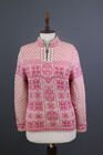 DALE OF NORWAY Pink Snowflake 1/4 Zip Sweater Size S