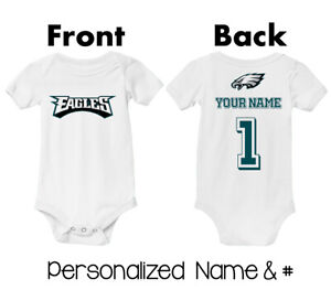 Personalized Philadelphia Eagles Newborn Baby Jersey Infant Hurts Football Fan