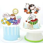 Beach Cake Topper 14PCS Pool Party Cupcake Toppers Girls Summer Cake Topper B...
