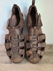 Skechers Womens Shape Ups Fisherman Style Sandals Brown Leather  11805  Size 10