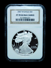 2007-W $1 Proof American Silver Eagle - NGC PF70 Ultra Cameo Brown Label