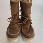 WOMENS MANITOBAH MUCKLUKS  LEATHER SHERPA BOOTS Size 10