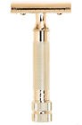 Merkur Classic 2-Piece Double Edge Safety Razor Gold Plated Germany - READ