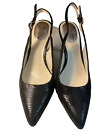 Calvin Klein Heels Black 8.5 M Slingback Shoes 3.5 in. Heels