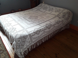 Antique Ann30 185x215cm Old Lace Bedspread 30's Mechanical Lace Bedspread Bedtop